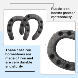 Sissatthai 30 Pack Mini Horseshoes Cast Iron Hore Shoe - 1.77 x 2 Inch(WxL), Small Horse Shoes Horeshoes for Crafts Western Theme Party Wall Decor