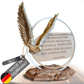 LeDecor Ringvers Series Eagle, Living Room Decoration, 3D Sculpture, Room Aesthetic, Christian Gift for Men, Mother, Wife, Christening, Wedding Gift, Confirmation Deco Sculptures, Diameter 21 cm