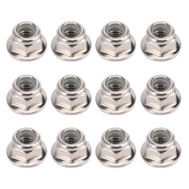 12PCS 4mm Non‑Slip Wheel Lock Nut Spare Parts Fit for Axial TRX4 TRX6 SCX10 1/10 RC Model Car (Silver)