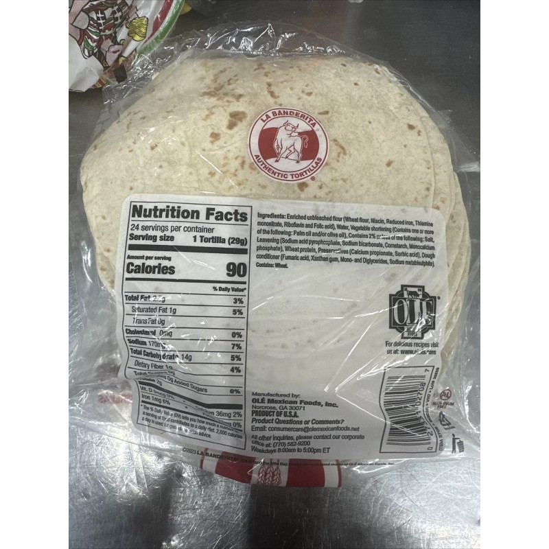 La Banderita Flour Tortillas 6” 24 Pack