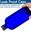 Empty Blue Glass Spray Bottle - 16oz Refillable Container is
