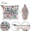 POFULL Skiing Gift for Women Makeup Bag Skiing Team Gifts