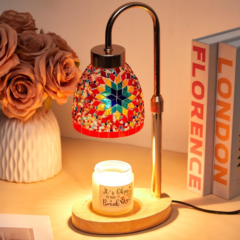 Baquler Turkish Candle Warmer Lamp with Timer Electric Dimmable Candle