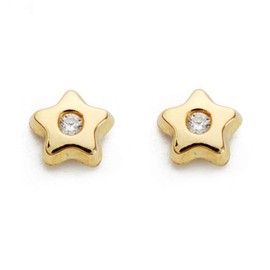 Monde Petit - 9ct Yellow Gold Children's Stars Earrings