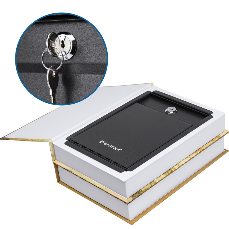 Barska Portable Diversion Dual Book Safe Concealed Lock Box for