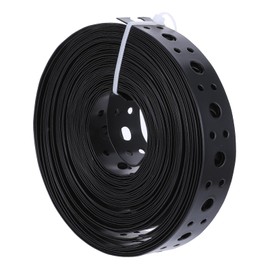 EupHHonycs Metal Strap 1-Inch x 33FT 0.6mm Bendable Pipe Hanger Thin Metal Strapping with Holes Plumbers Strap Flexible Trimming for Pipe Supports Hanging, Black
