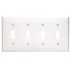 Leviton 80712-E 4-Gang Toggle Device Switch Wallplate Power Each Replacement MPN