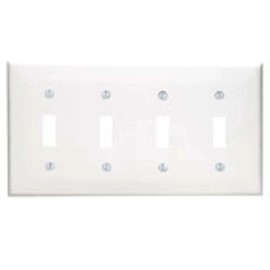Leviton 80712-E 4-Gang Toggle Device Switch Wallplate Power Each Replacement MPN
