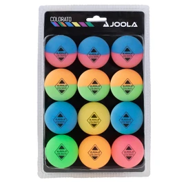 Joola 42150 Tischtennis Ballset Colorato mit 12 Bunten Bällen Tischtennisbälle
