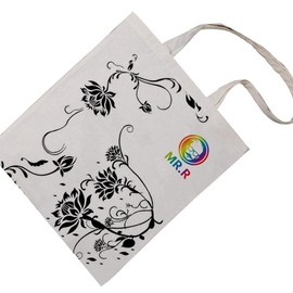 MR.R 6 Pcs Sublimation Blanks Canvas Polyester Bag for Heat Press Printing, 14"x16"(Beige)