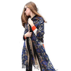 DANA XU 100% Merino Wool Extra Large Pashmina Blanket Travel Scarf Cashmere Wrap for Women Fall Winter Oversize Shawl Floral