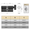 Bwintech 90 mm (45T/45) Black Zinc Alloy Euro Cylinder Lock,