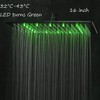 NeierThodore LED 16 Inch Square Shower Head Replacement with Rotatable