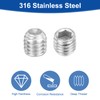sourcing map Socket Set Screws,50Pcs M3x3mm Metric - 316 Stainless