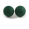 15mm Diameter Dark Green Matte Acrylic Button Shaped Stud Earrings
