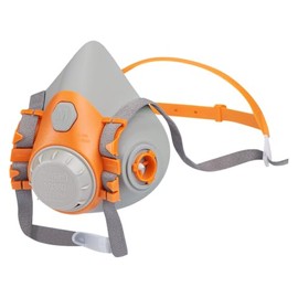 AirGuard Pro AG360 Set di protezioni respiratorie con attacco a baionetta – Cambio più veloce del filtro – EN 140 & EN 14387 – Protezione da gas, vapori e polveri sottili – Protezione arancione
