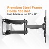 Premium Heavy Duty Dual Arm Articulating TV Wall Mount Bracket