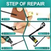 ailiaili Fishing Rod Tip Repair Kit, Easy&Fast Fishing Pole Tip