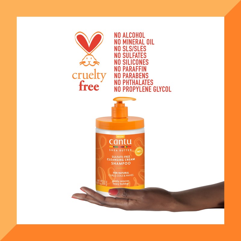 Cantu Shea Butter Natural Hair Cleansing Cream Shampoo - 25oz,