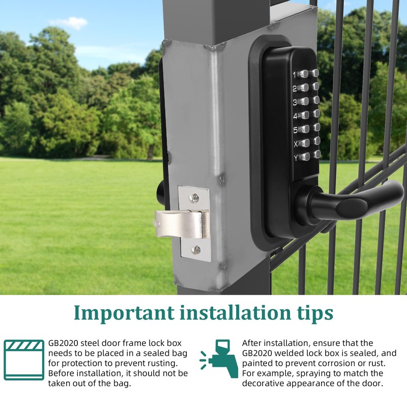 GB2020 Gate Lock Box for Double Keypad Mechanical Combination Lock，Steel