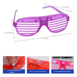 Gafas De Fiesta Gafas Luminosas Retro Fiesta Color Ferwatg