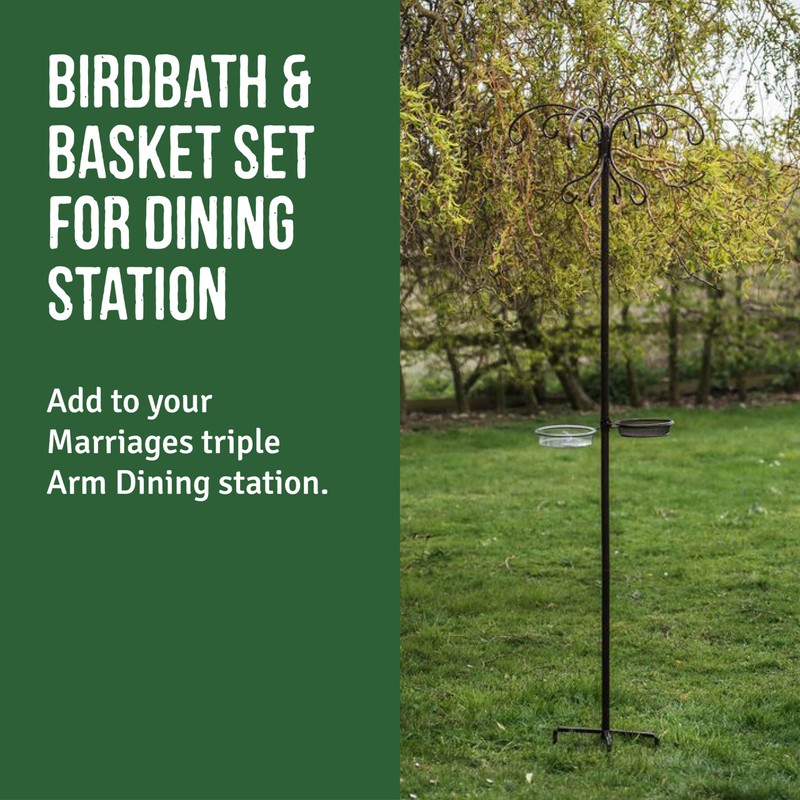 Honeyfield's Basket and Bowl Set for Bird Feeding Station -