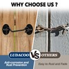 LUDACOO 4" Hook and Eye Gate Latch, Sturdy Thickened Barn
