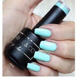 Sparkle & Co. Gel Color 048 Solid Pastel Turquoise Soak Off UV/LED Gel Nail Polish 15ml