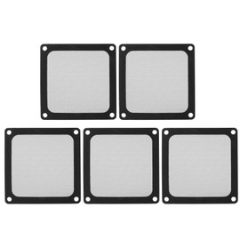 Annadue 5pcs 80mm x 80mm Computer Case Fan Dust Filter, PC Mesh Filter Cover Grille with Magnetic Frame, Black