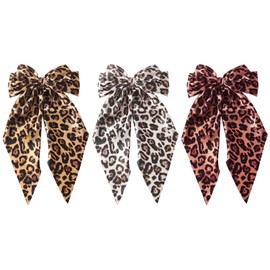 3 Pieces Leopard Print Bow Hair Clips Retro Hair Clips Hair Accessories Decorative Hair Clips Women Hair Clips