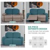 YEMYHOM 6 Pieces Stretch Loveseat Recliner Slipcover Jacquard Recliner Sofa