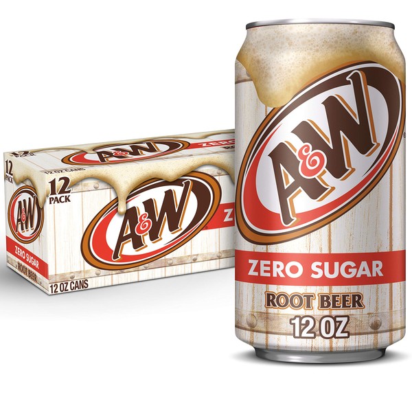 Diet A&W Root Beer, 12 fl oz - 12 Cans pack