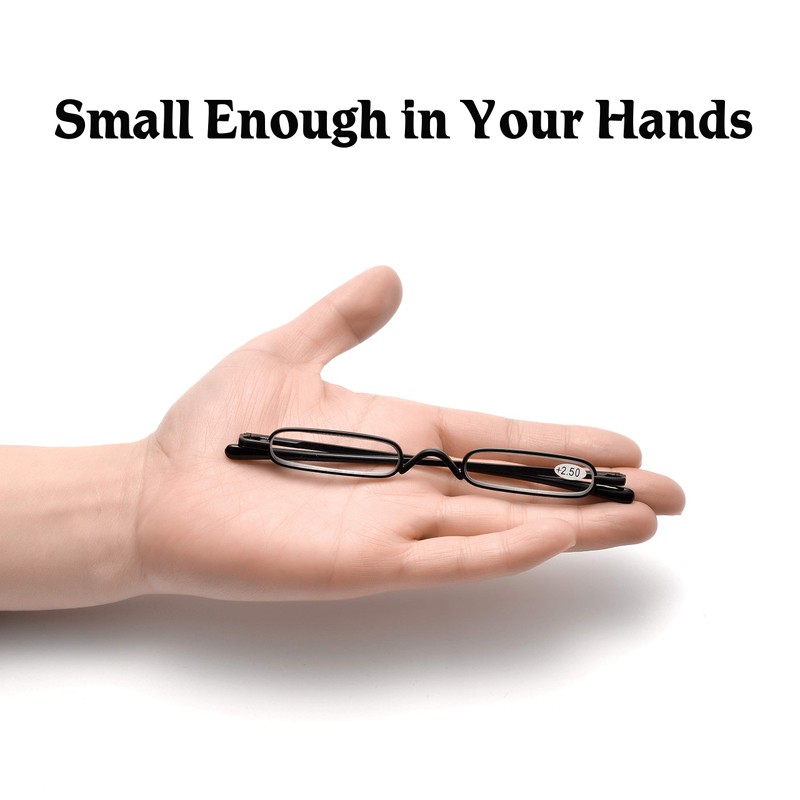 ZUVGEES Easy Carry Mini Compact Slim Reading Glasses—Lightweight Portable Readers