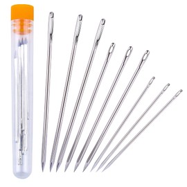 lmzay Leather Needle, Leather Triangular Needles Leather Hand Sewing Needles Large Eye Stitching Needle Leather Fur Special Shape Needle Sewing Tools for Leather Projects