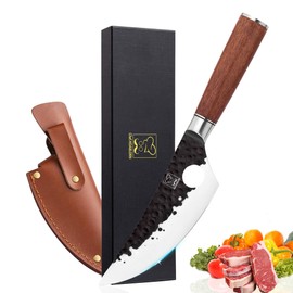 ChefHOABLORN Meat Cutter Multi-Purpose Knife for Cutting, Cooking and Bone Picker,German High Carbon Stainless Steel Knife, Kitchen Knives for Kitchen and Camping Use