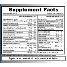 Methylated Multivitamin for Adults Without Iron – Active B12 & L-Methylfolate, Bioavailable Nutrients, Daily Wellness Supplement Capsules