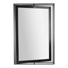 Head West Black Rectangular Metal Framed Swivel Floating Wall Mirror,