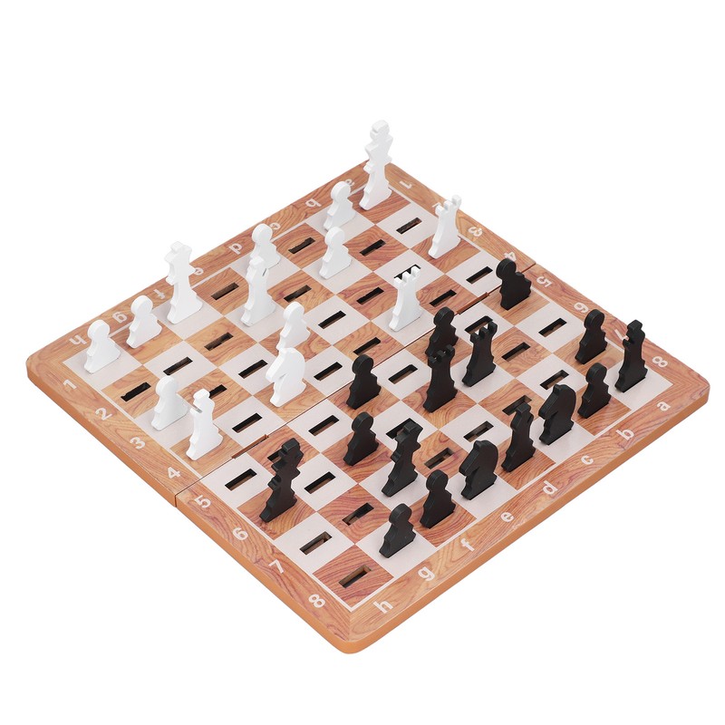 Wooden Chess Game Children Adult Portable Funny Folding Chess Board