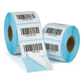 1 Rollo Etiqueta Termica Directa Blanca 38x25mm de 1000pz Adherible Producto Paquete Pedido Guia Codigo Barra Bulto Full Packing E-commerce para...   