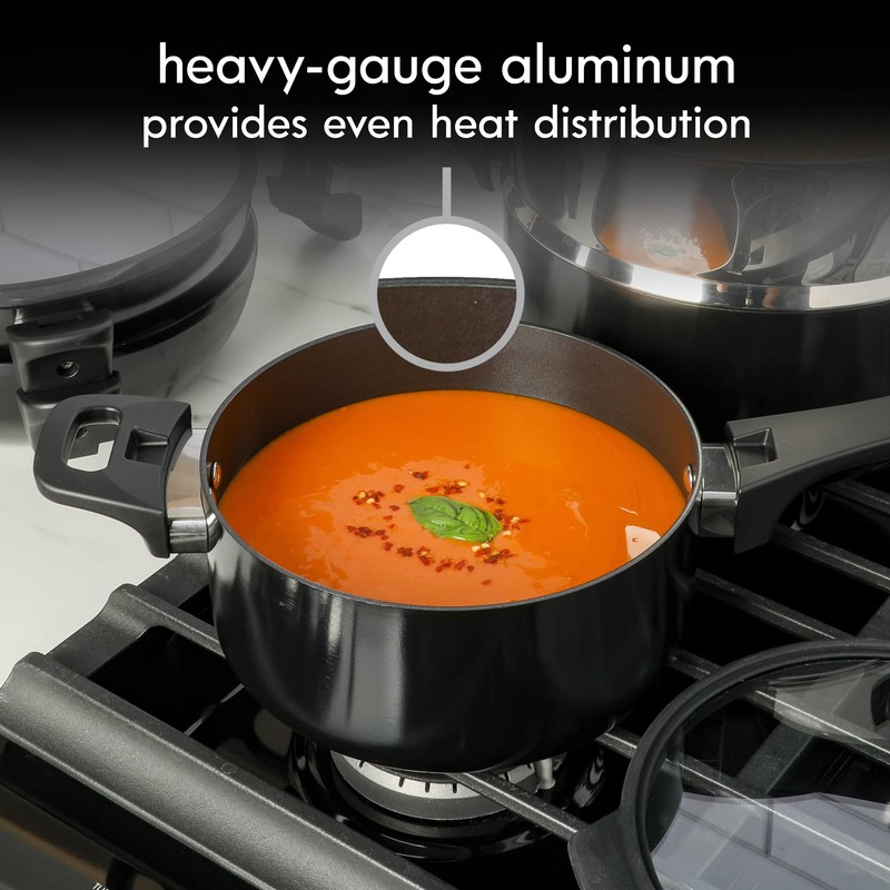 Kenmore Wyatt Aluminum Stackable All in One Multi-Function Cookware Set