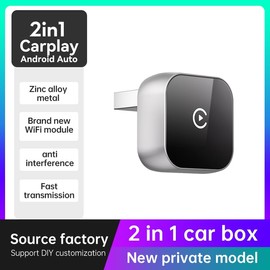 Wireless CarPlay Adapter, 2-in-1 Wireless CarPlay & Android Car Adapter, 2025 Improved Wireless Carplay Adapter, Effortless with Wireless CarPlay for Cars from 2016+ for iOS 10+/Android 11