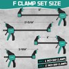 GRENPRO 8-Pack Bar Clamps for Woodworking, 12" and 6" Bar