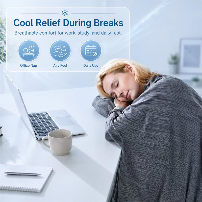 Cooling Blanket for Hot Sleepers, Summer Blanket Keep Cool for
