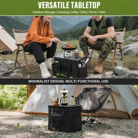 Alocs Folding Camping Table - Beach Table - 30L Tactical Bag with IGT Top Board for Outdoor, Camping Kitchen, Picnic, Travel