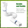 2 Pack Rain Gutter Downspout Extensions Flexible,Drain Downspout Extender Connector