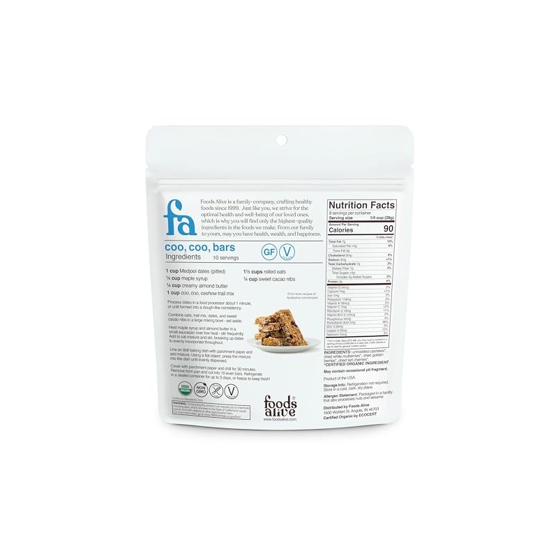 Foods Alive | Organic Coo, Coo, Cashew Trail Mix |