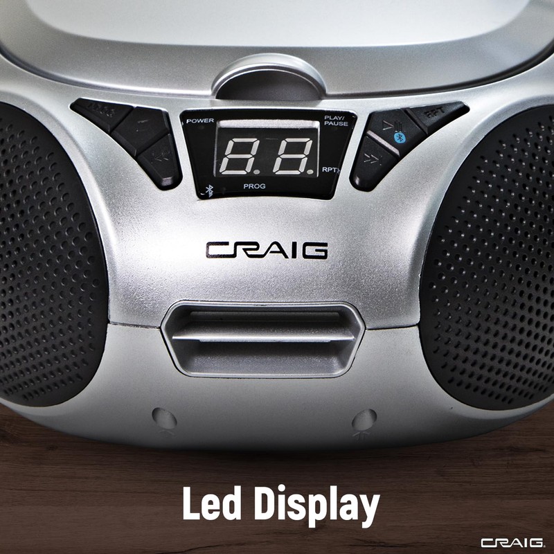 Craig CD6925 Portable Top-Loading Stereo CD Boombox with AM/FM Stereo