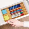 Relaxdays Bamboo Drawer Organiser 4 Compartments H 4 x W