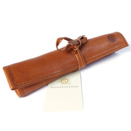 Sonnenleder "Kästner" High Quality Leather Pencil Case, Color: Nature, Genuine Leather * Made in Germany