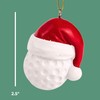 2024 Golf Ball Christmas Tree Ornament, Resin Material, Wearing Santa